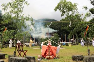 胎蔵大柴燈護摩法要の様子