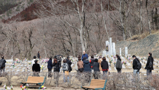 到着してすぐに樹木葬墓地「天空陵」も見学。